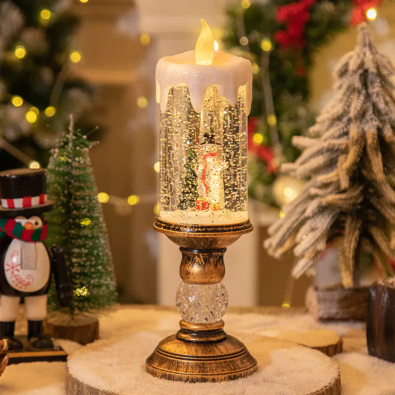 Christmas Candle Lights – Crystal Snowfall Decoration