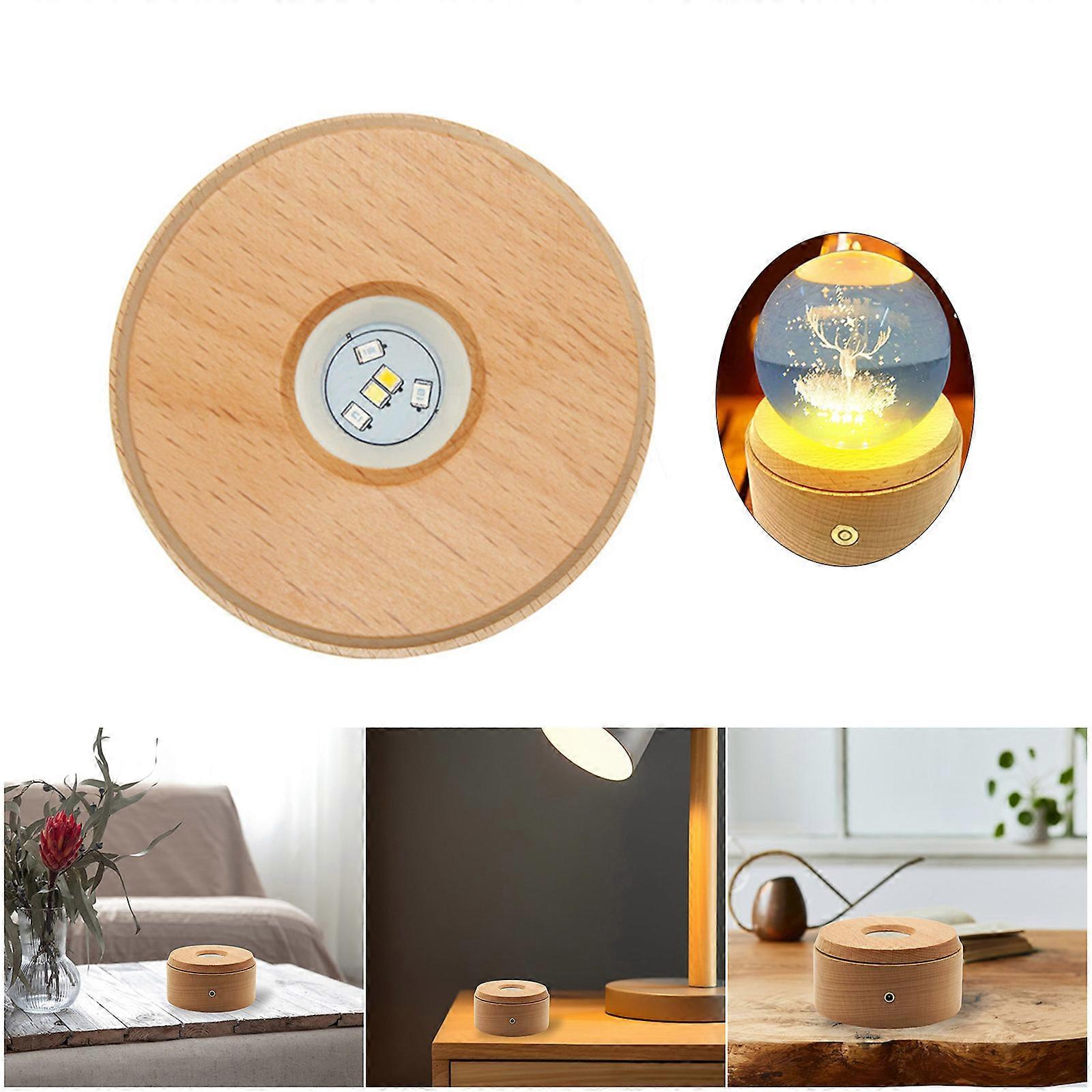 Crystal LED Rotating Lamp – Multi-Mode Light with USB Base