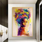African Woman Graffiti Canvas – Wall Art Poster