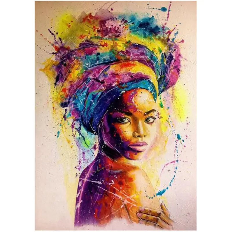 African Woman Graffiti Canvas – Wall Art Poster