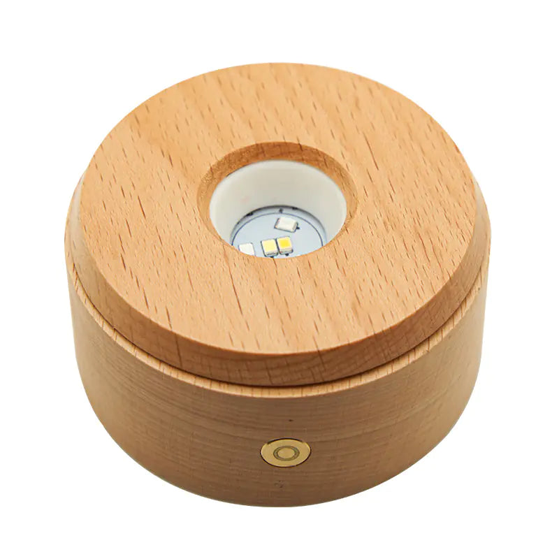 Crystal LED Rotating Lamp – Multi-Mode Light with USB Base