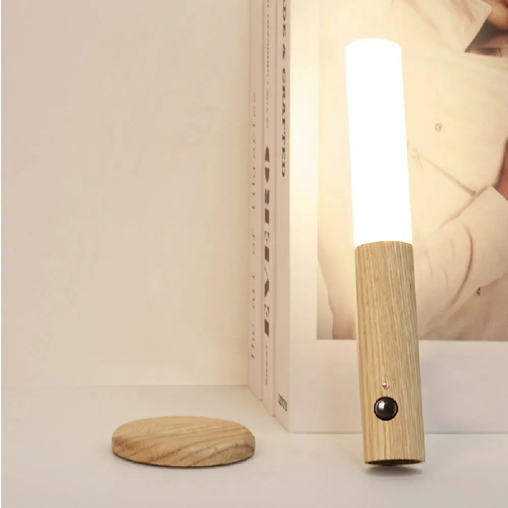 LED Wooden Sensor Night Light – Motion Sconce 3 Colors