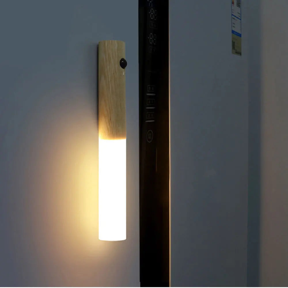 LED Wooden Sensor Night Light – Motion Sconce 3 Colors