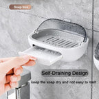 Wall-Mounted Suction Soap Dish – Drainage Design
