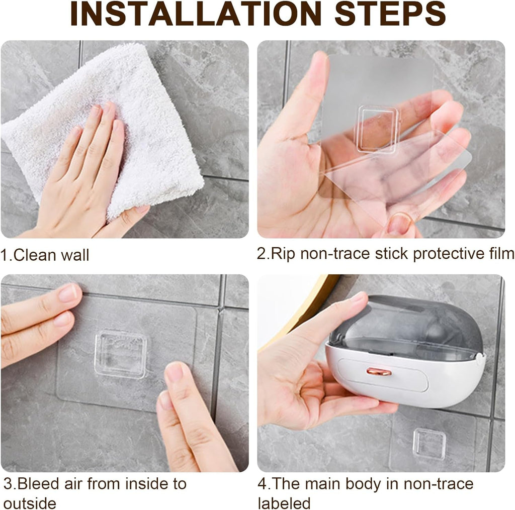Wall-Mounted Suction Soap Dish – Drainage Design