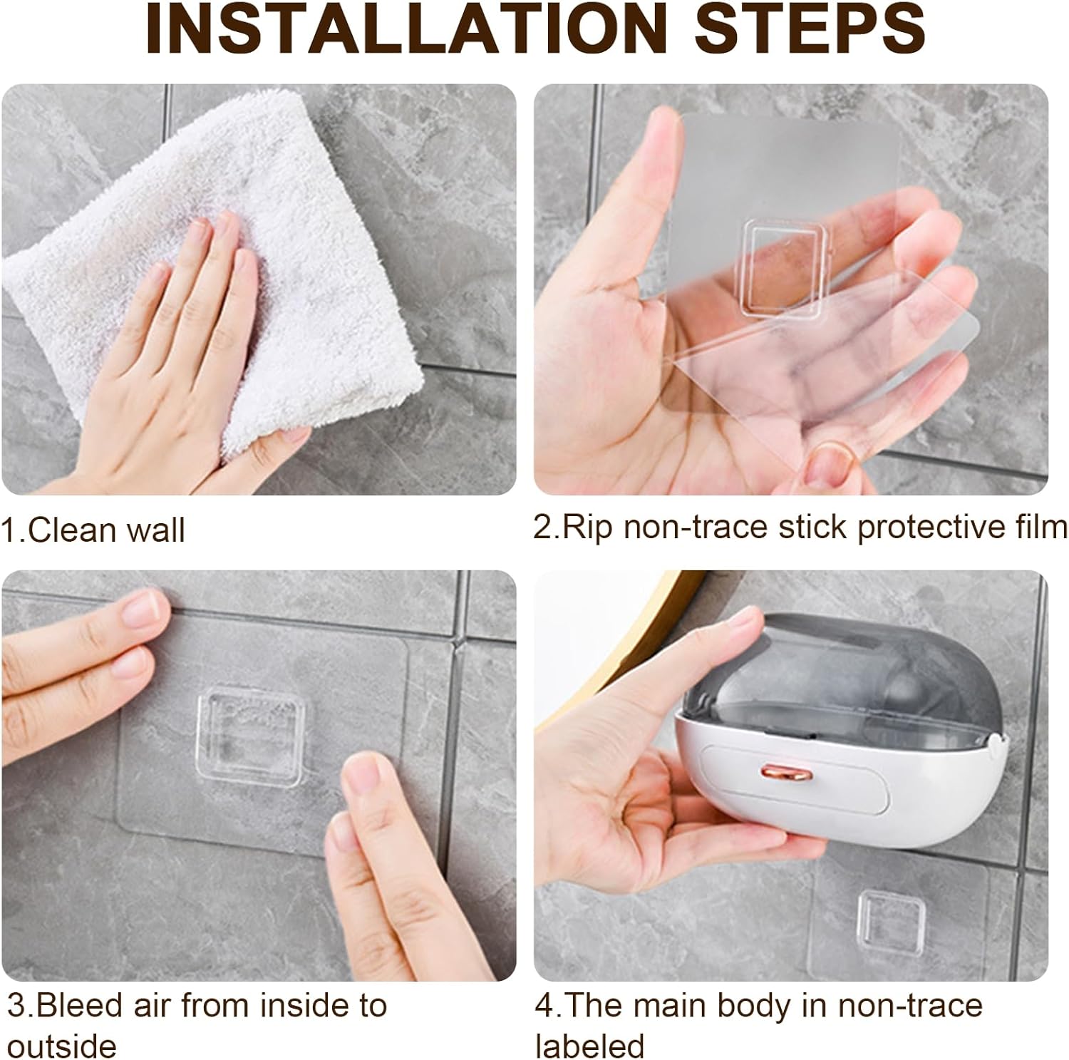 Wall-Mounted Suction Soap Dish – Drainage Design