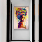 African Woman Graffiti Canvas – Wall Art Poster