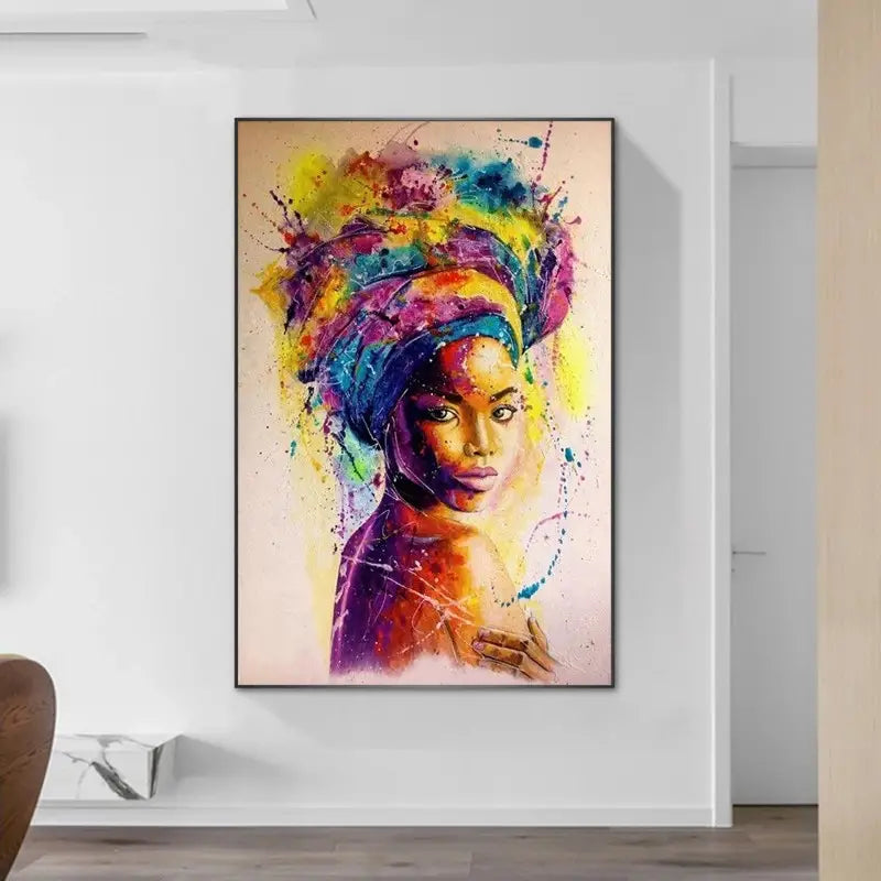 African Woman Graffiti Canvas – Wall Art Poster