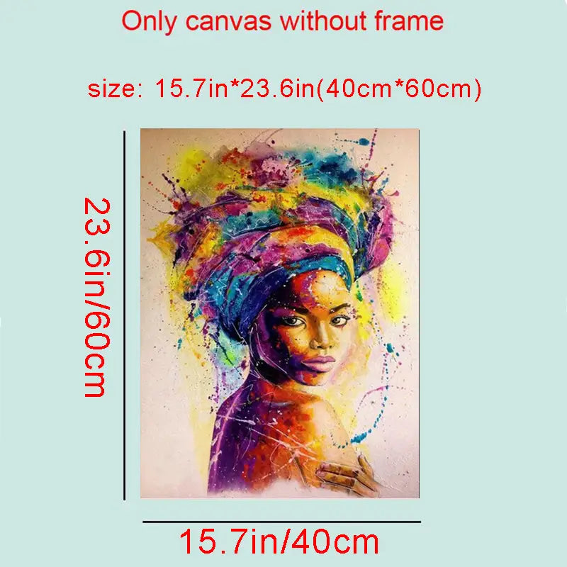 African Woman Graffiti Canvas – Wall Art Poster
