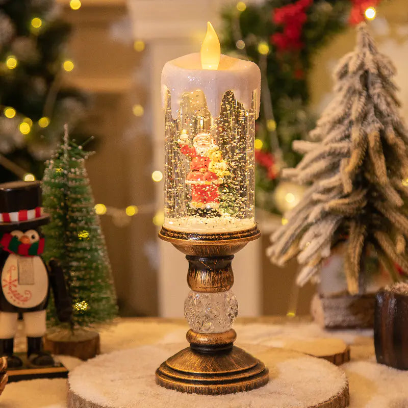 Christmas Candle Lights – Crystal Snowfall Decoration