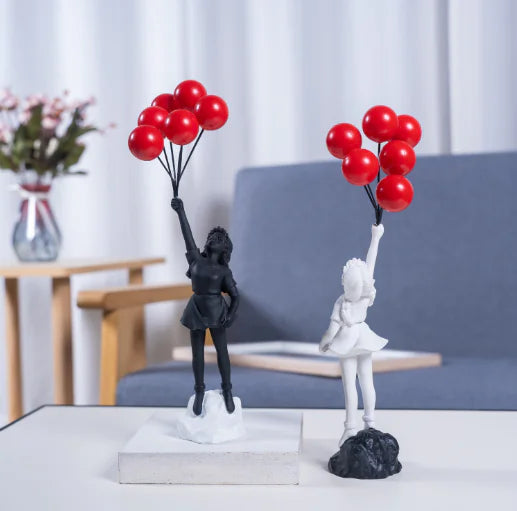 Banksy Balloon Girl Resin Statue – Home & Office Decor