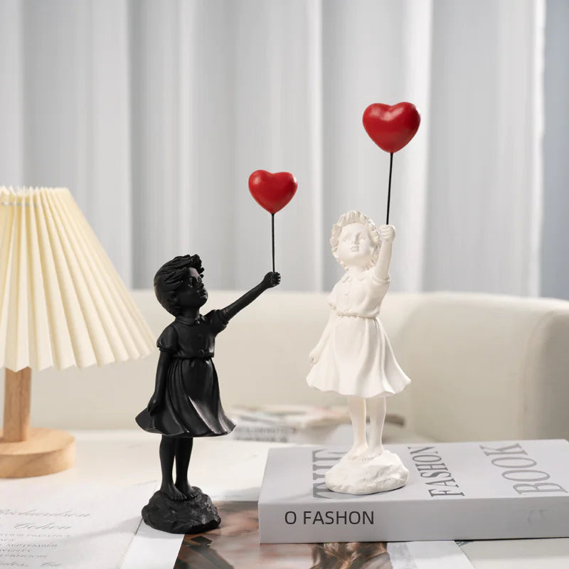 Banksy Balloon Girl Resin Statue – Home & Office Decor