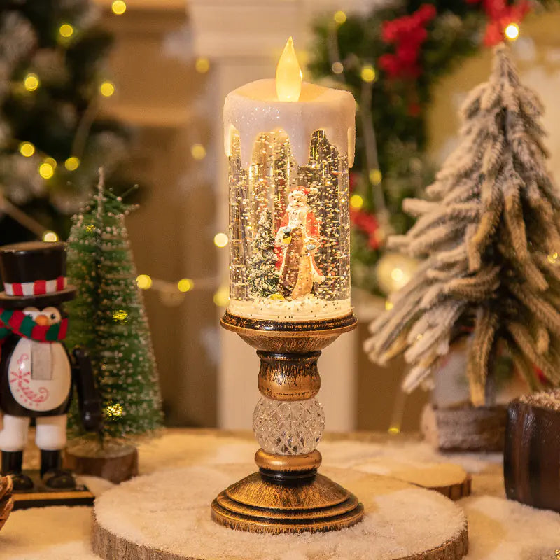 Christmas Candle Lights – Crystal Snowfall Decoration